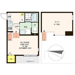 東照宮駅 徒歩6分 2階の物件間取画像